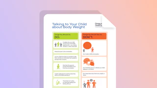 Talking to child about weight